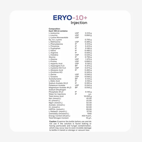 ERYO-10+ Injection Visual