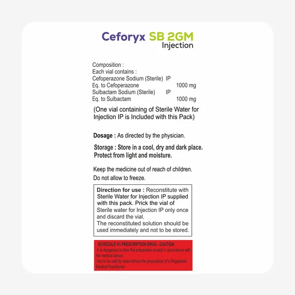 Ceforyx SB 2GM Injection Visual