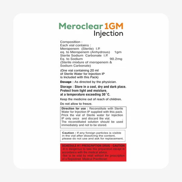 Meropenem 1gm Injection Supplier