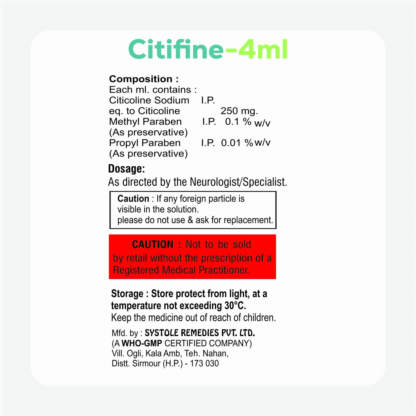 Citifine Injection Visual